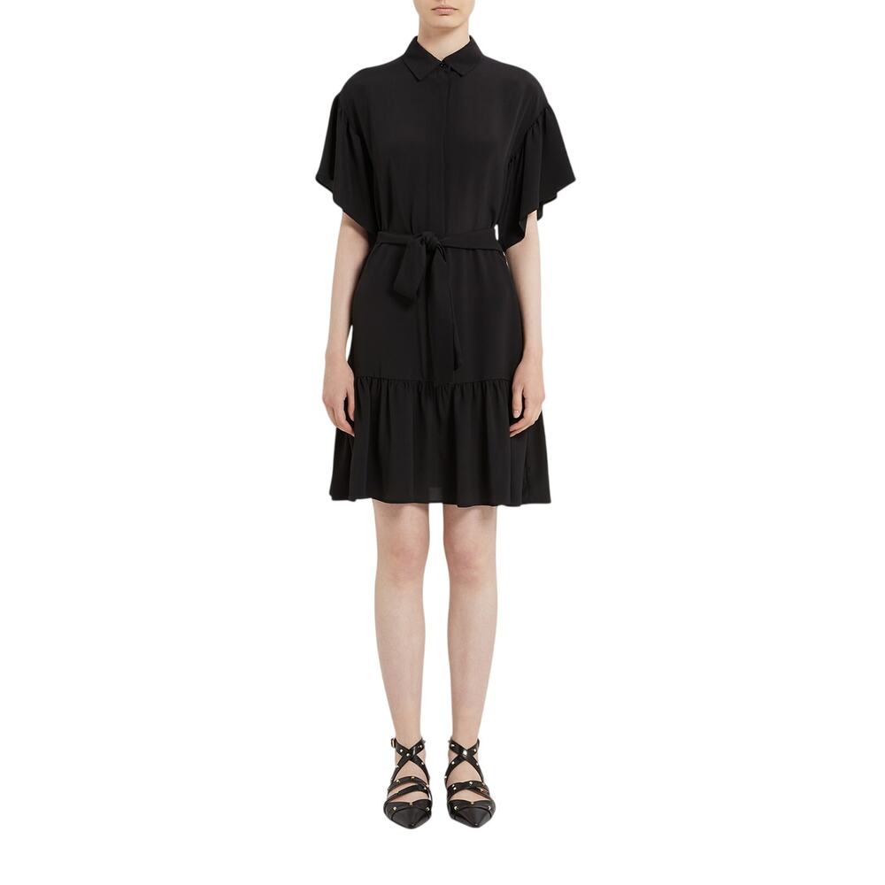 Marella Ruffled Black Erminia Dress Size 6
